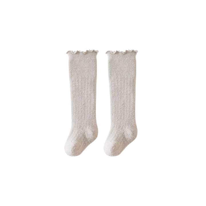 Fuzzy Ruffle Socks