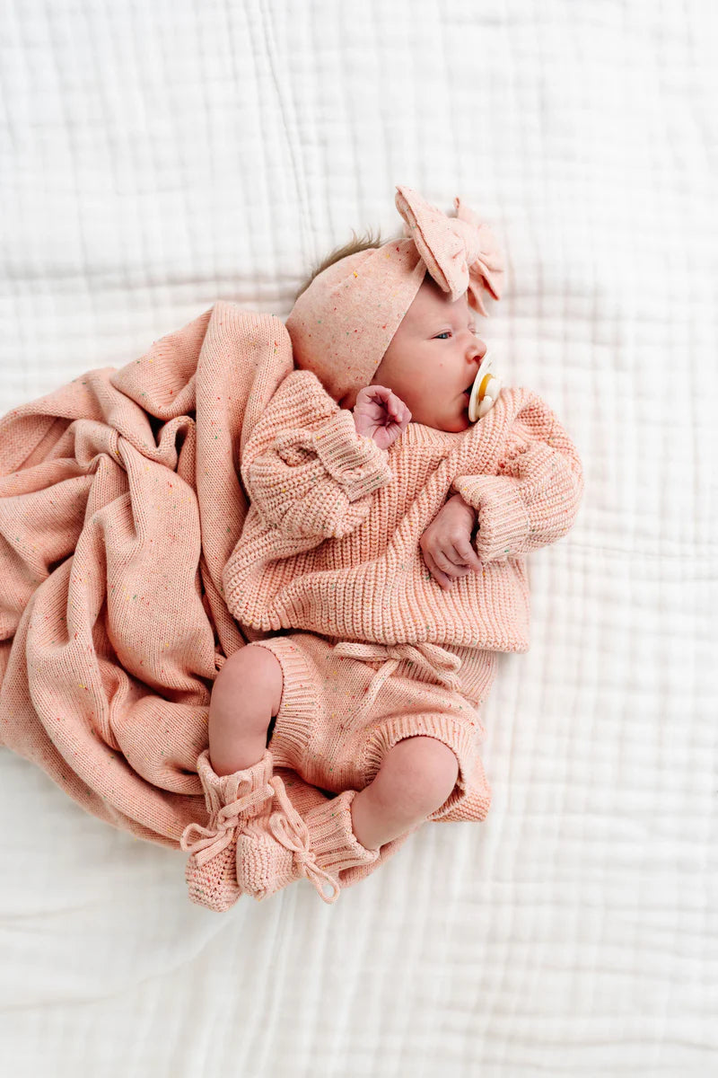 Knit Booties | Petal Speckle