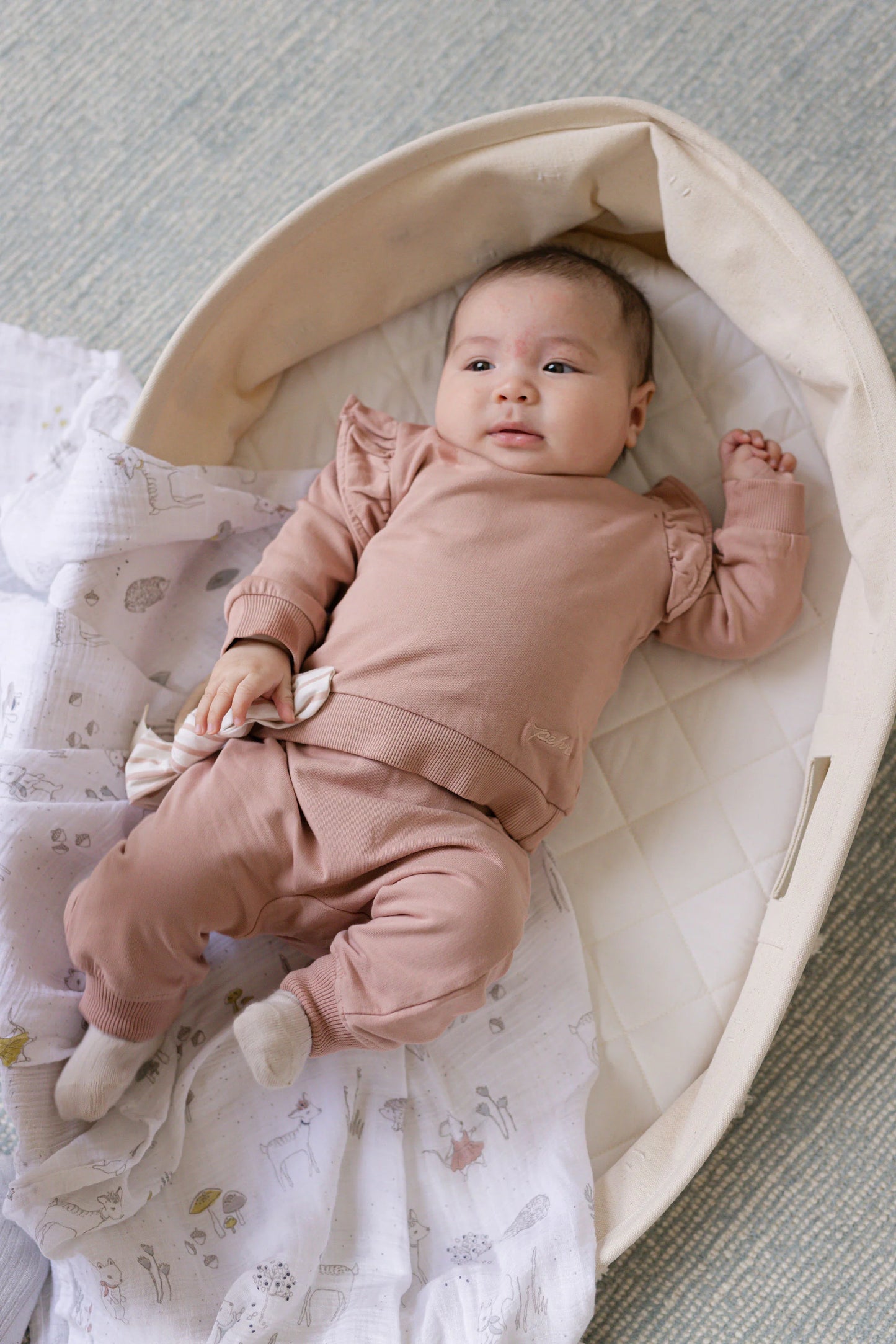 French Terry Harem Pant | Soft Peony