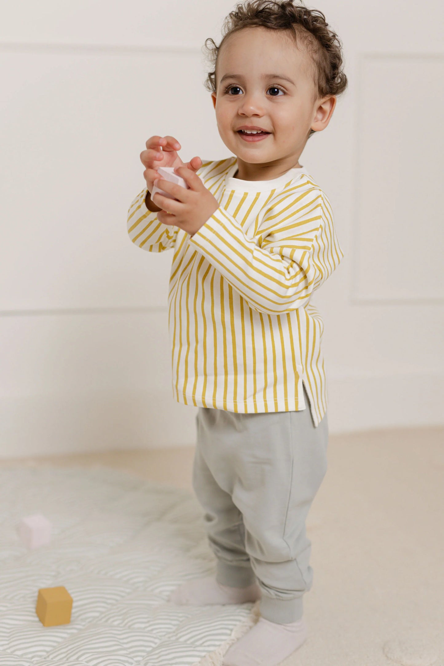 Stripes Away Long Sleeve Top | Marigold