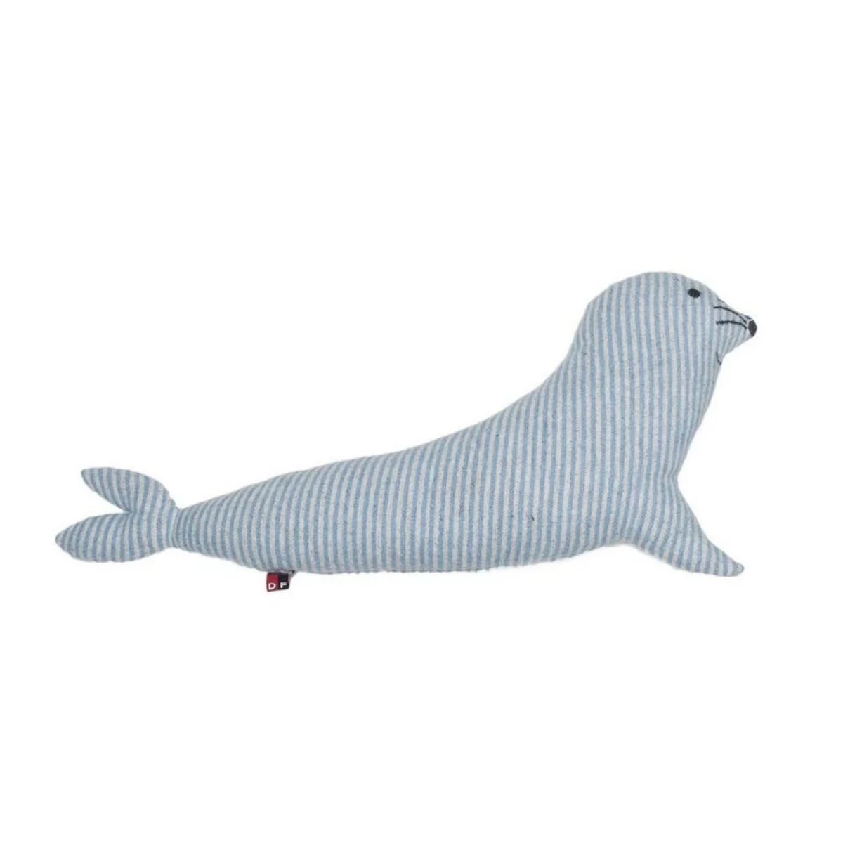 Seaside Seal Decorative Cushion | Grey & Blue
