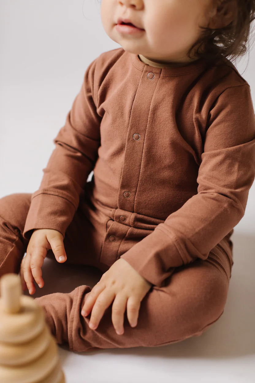 Essentials Cotton Romper | Soft Clay