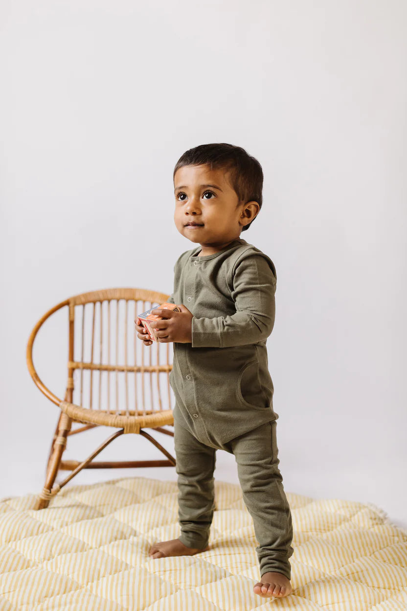 Essentials Cotton Romper | Olive