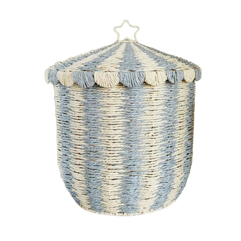 Striped Circus Storage Basket | Blue