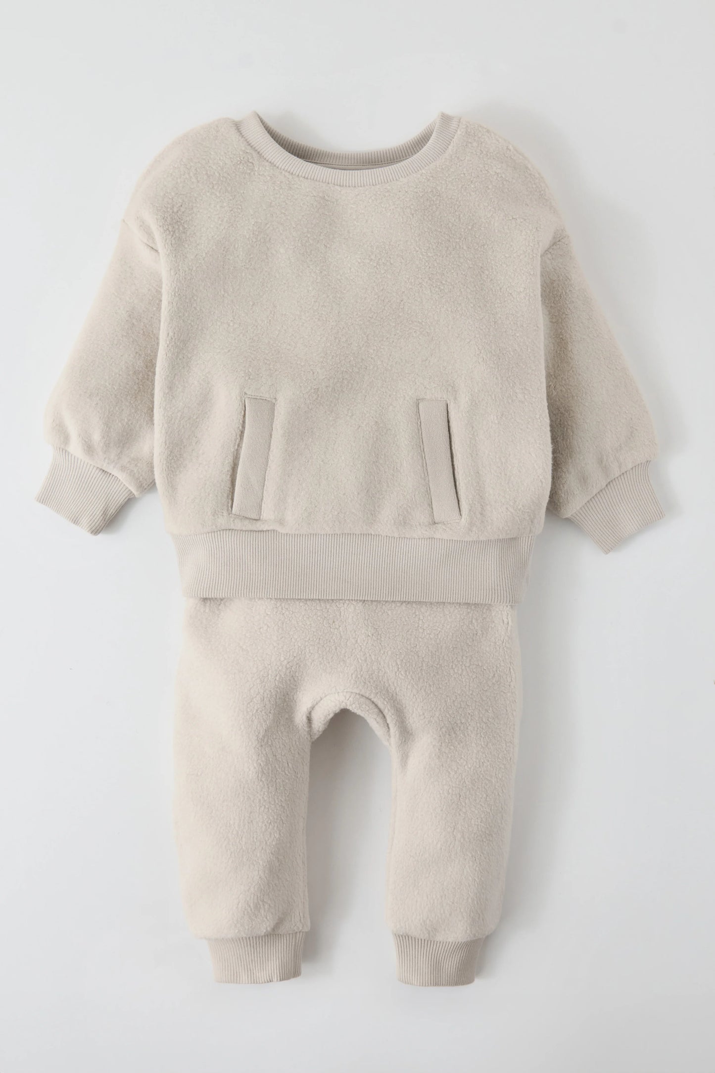 Teddy Fleece Harem Pant | Cream