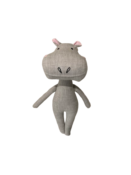 Handmade Linen Toy | Hippo