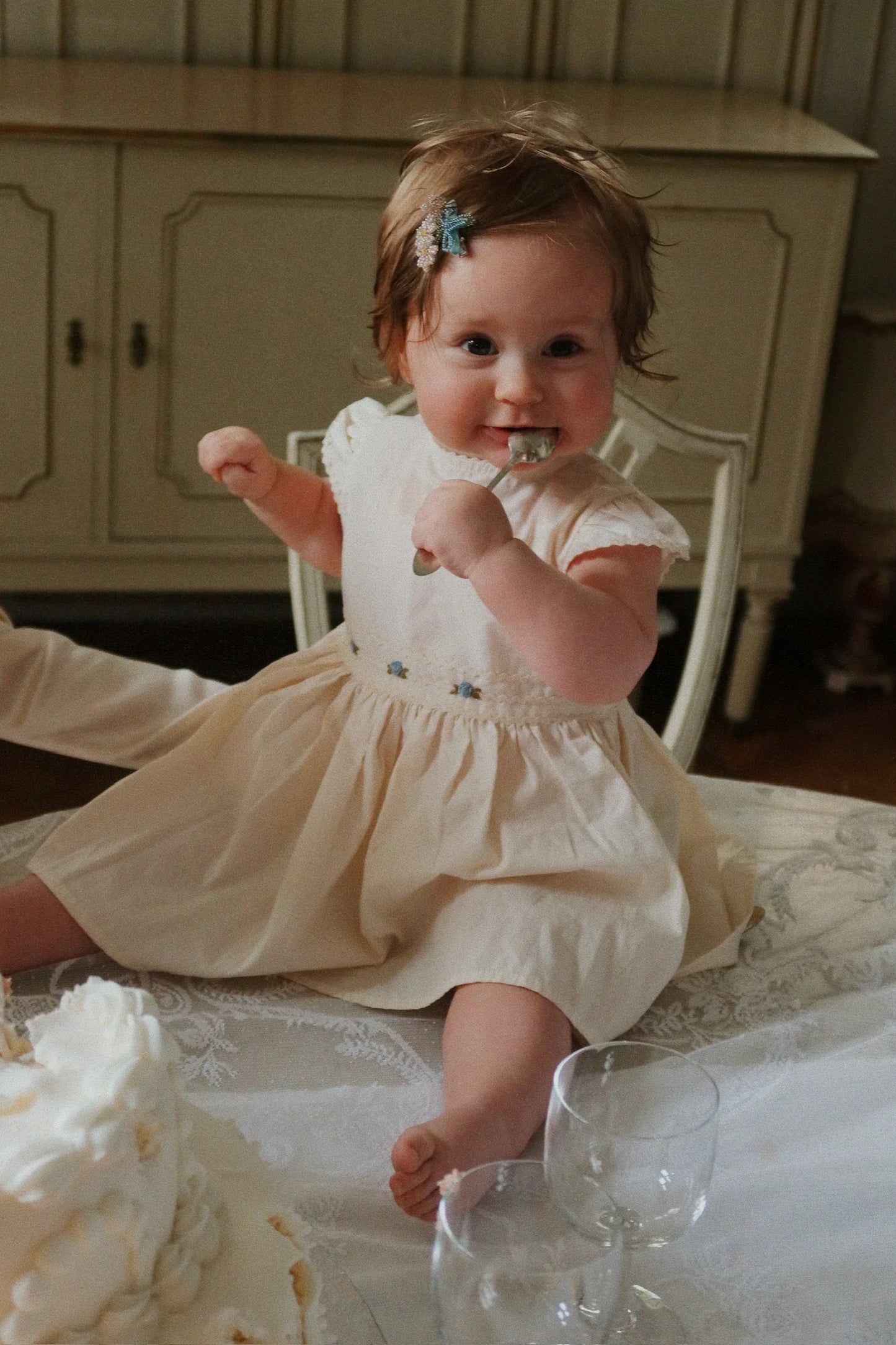 Aliyah Baby Dress | Eggnog