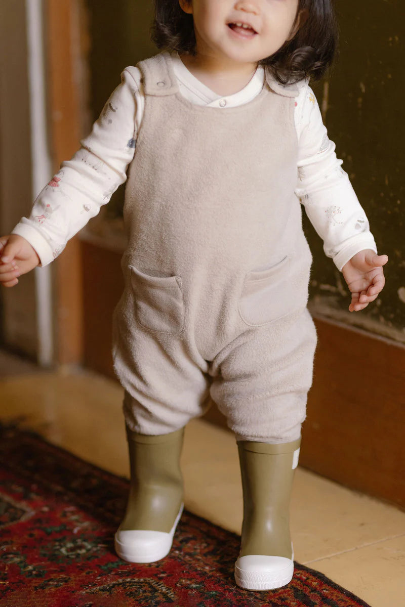 Teddy Fleece Overall | Stone