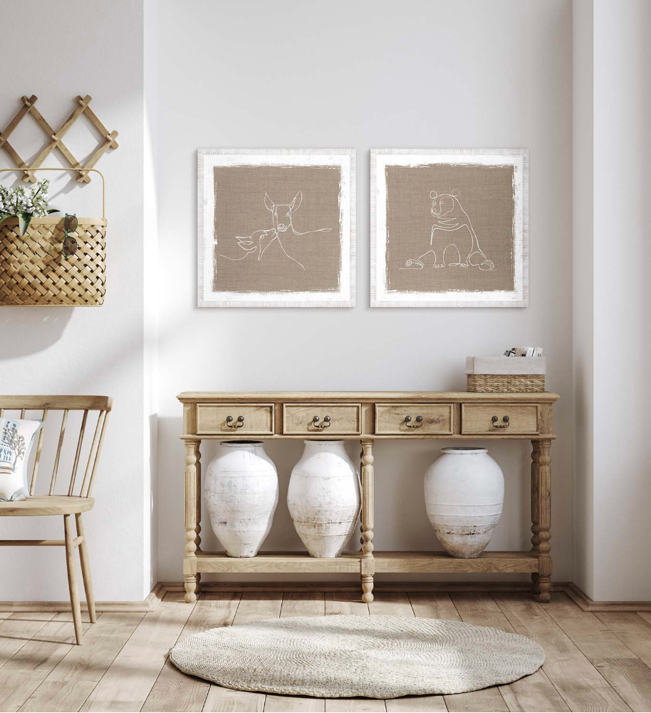 Cottage - Single Line Doe and Fawn