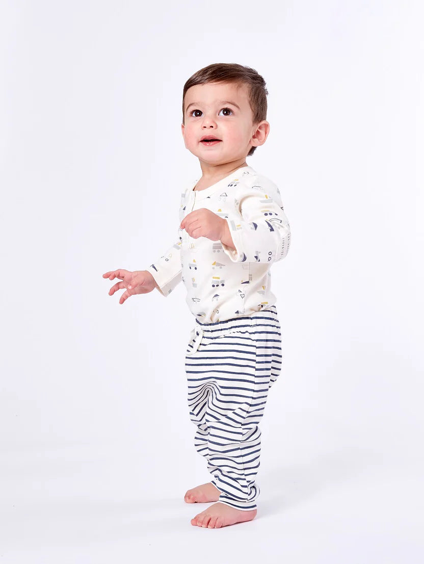 Harem Pants | Stripes Away Ink Blue