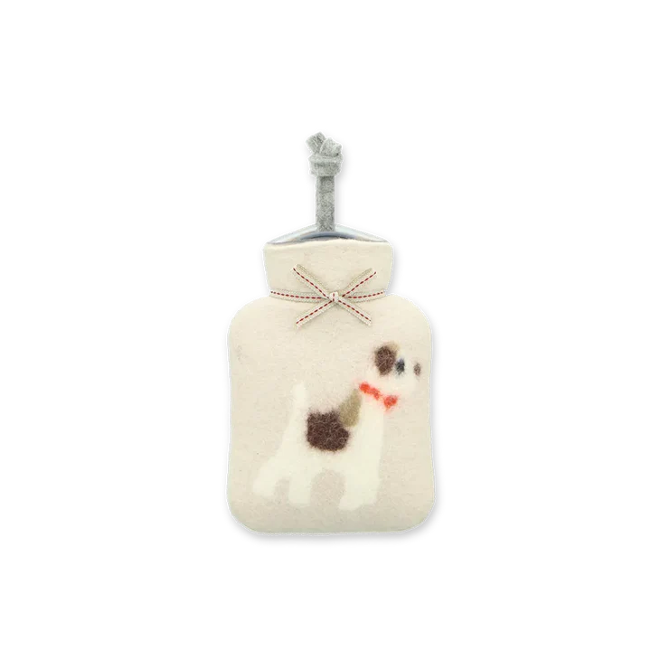 Mini Hot Water Bottle | White Jack Russel