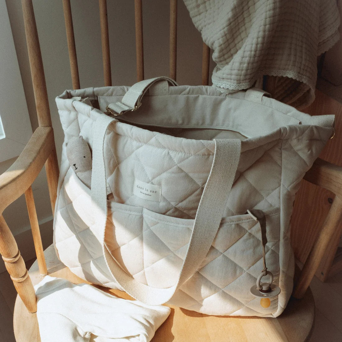 Adjustable Quilted Diaper Bag