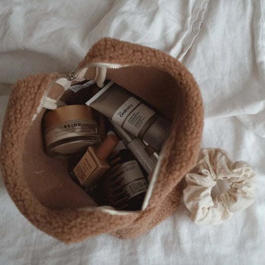 Sherpa Teddy Bear Pouch