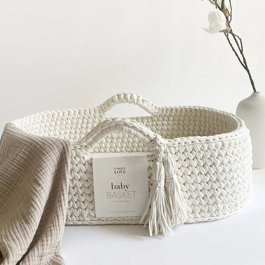 Avaline Baby Basket/Bassinet | Cloud White