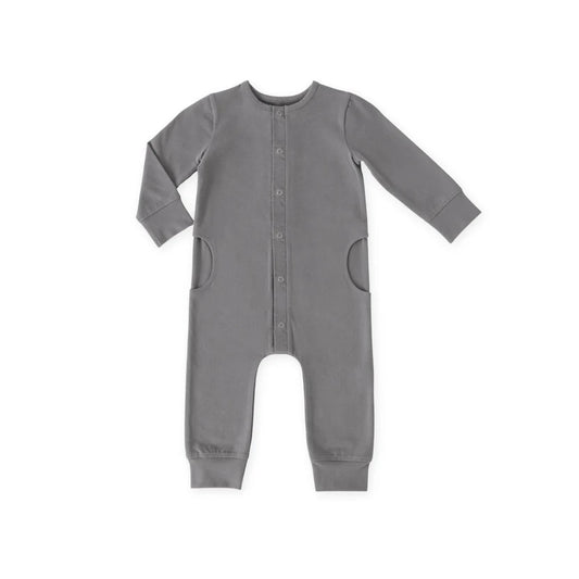 Essentials Cotton Romper | Charcoal