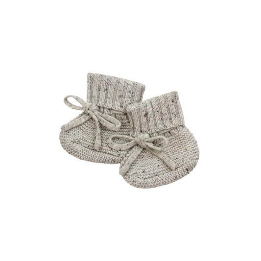 Knit Booties | Grey Speckle