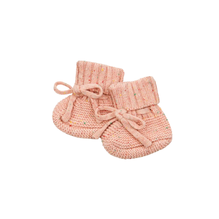 Knit Booties | Petal Speckle