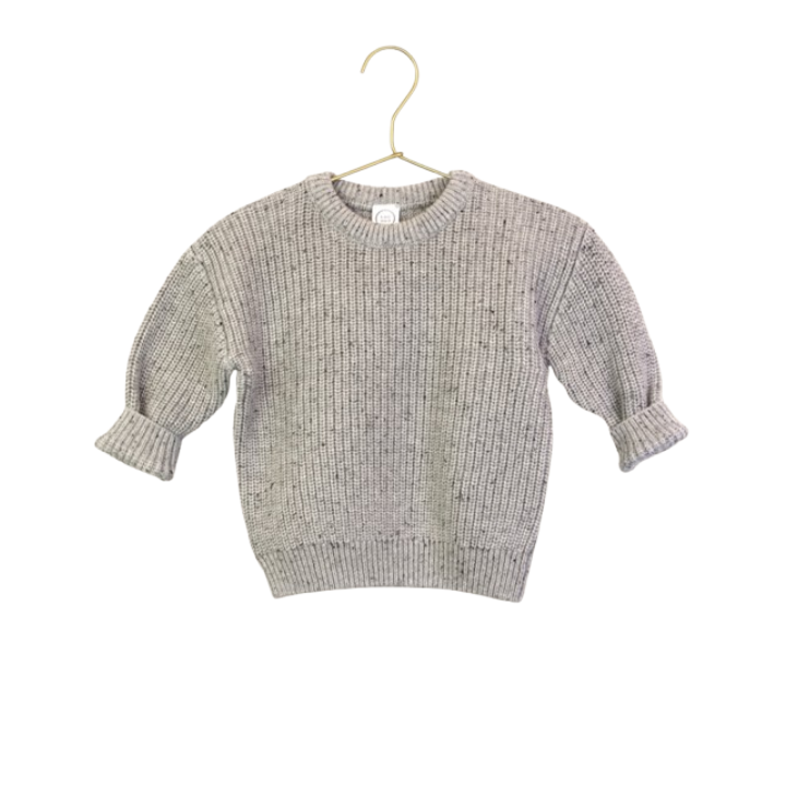 Chunky Knit Sweater | Grey Speckle