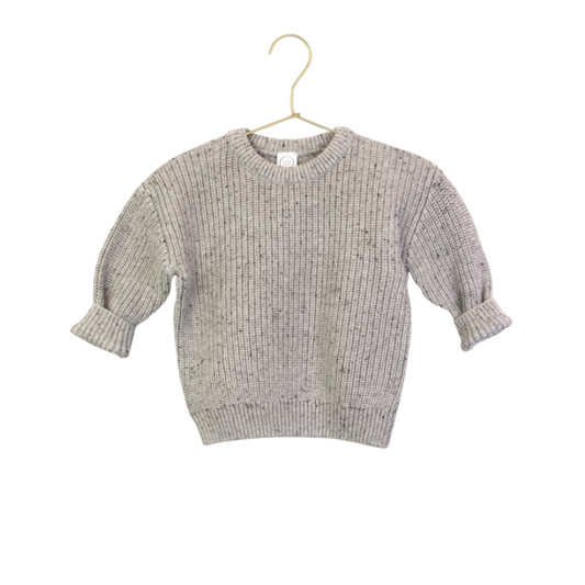 Chunky Knit Sweater | Grey Speckle