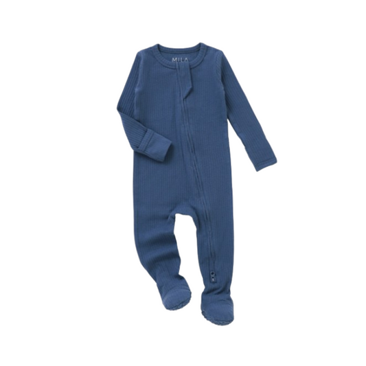Ribbed Footie | Navy