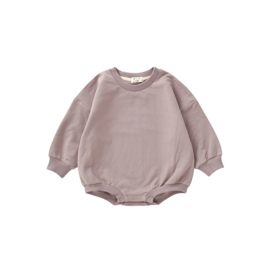 Bubble Sweatshirt Romper | Pale Mulberry