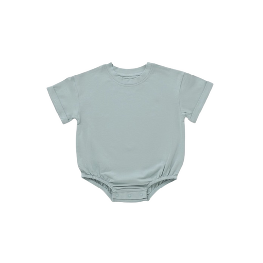 Short Sleeve Bubble Romper | Mist