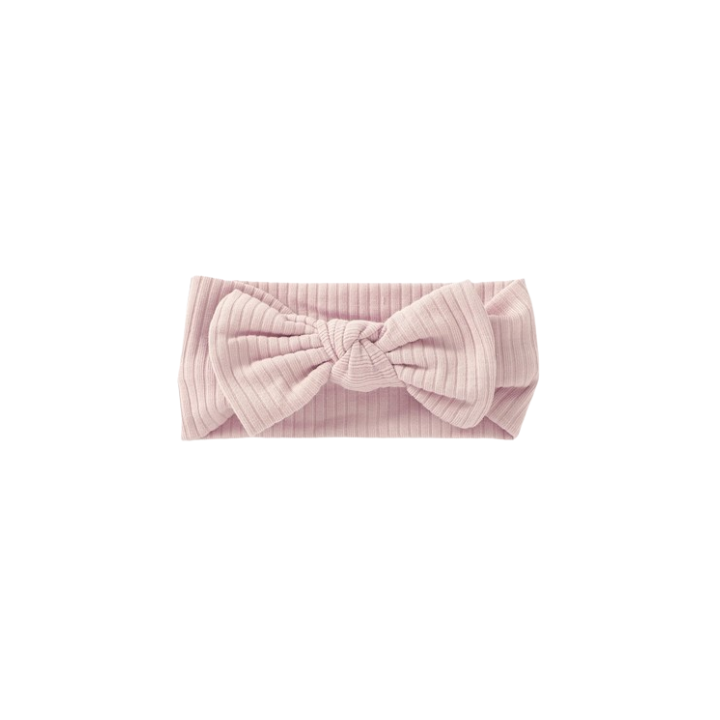 Ribbed Bow Headband | Blush