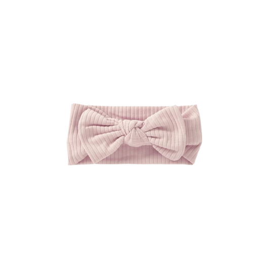 Ribbed Bow Headband | Blush