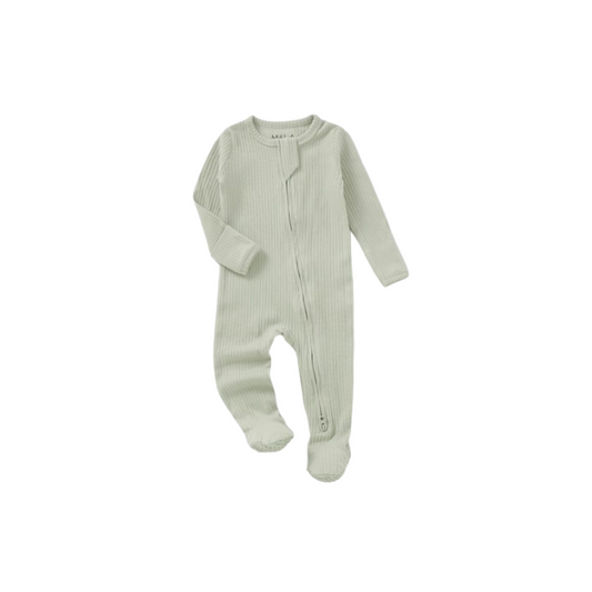 Ribbed Footie | Pistachio