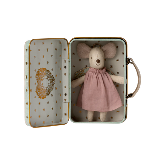Angel Mouse in Suitcase