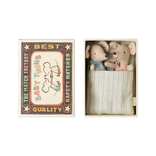 Baby Twin Mice in Matchbox
