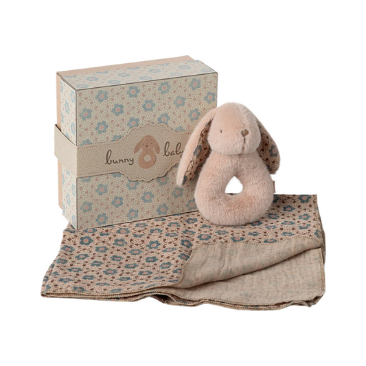 Bunny Rattle Set | Pale Pink