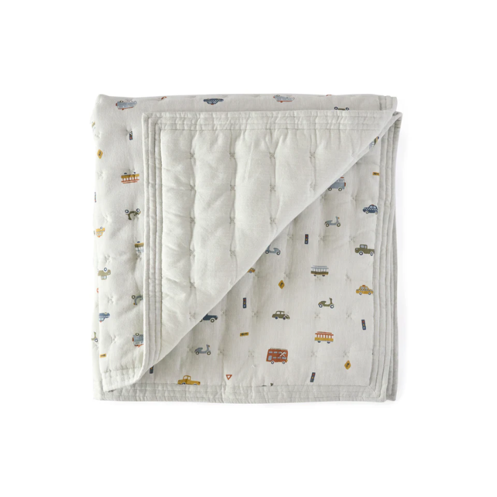 Quilted Chambray Blanket | Rush Hour