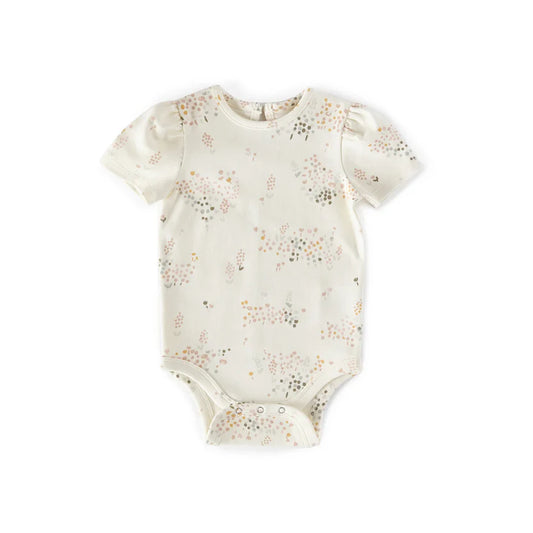 Short Sleeve Puff One-Piece | Flower Patch