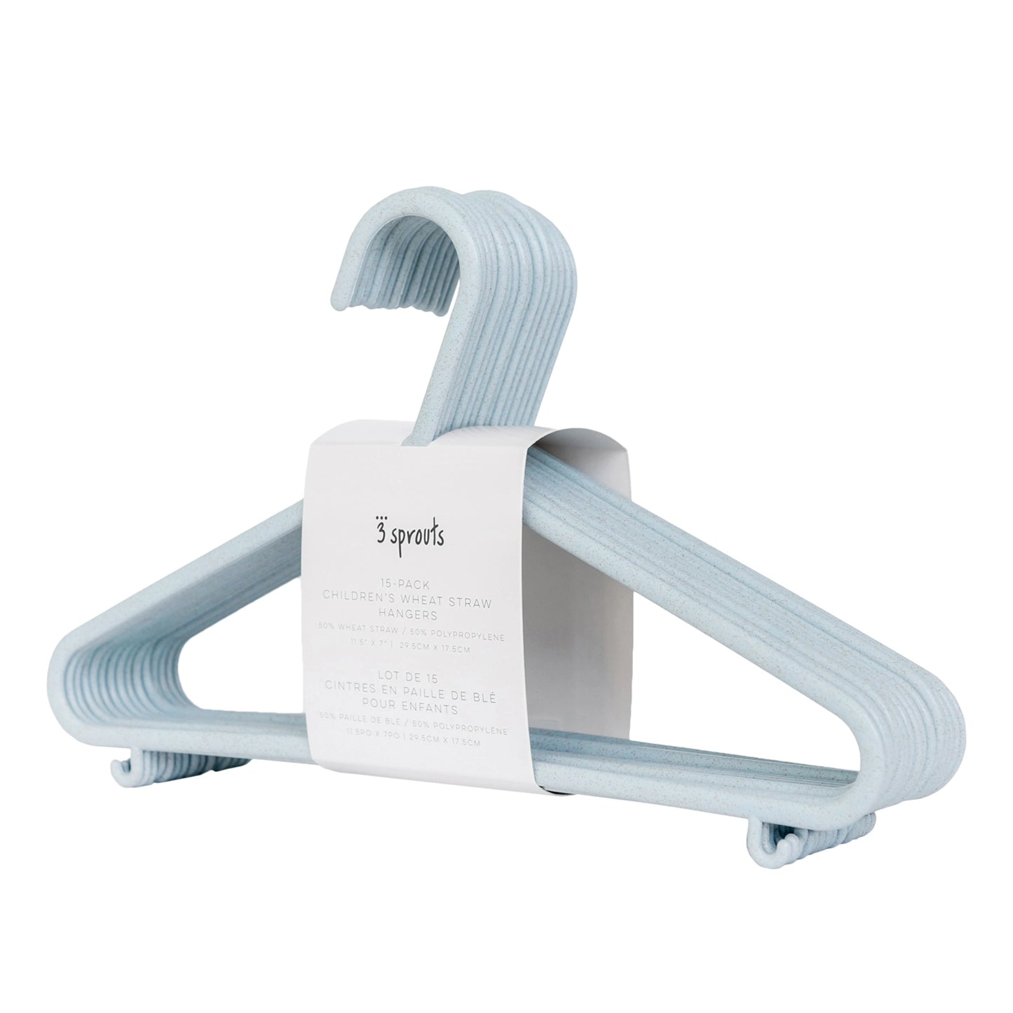 Baby Wheat Straw Hangers | Speckled Baby Blue