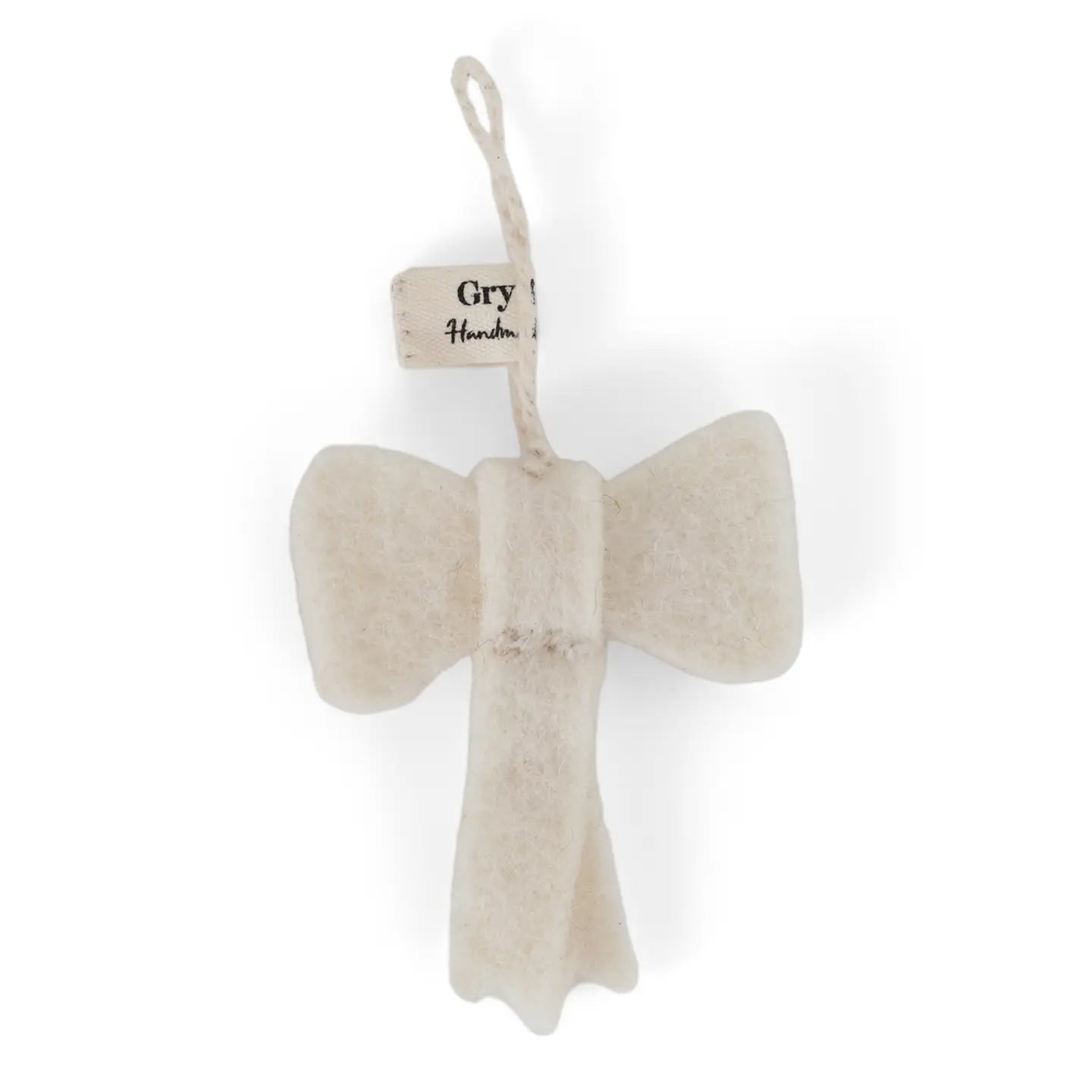 Felt White Bow Ornament | 2 Sizes
