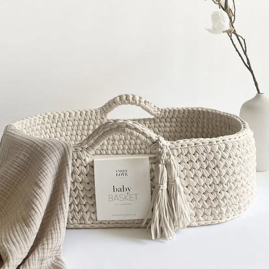 Avaline Baby Basket/Bassinet | Soft Blush