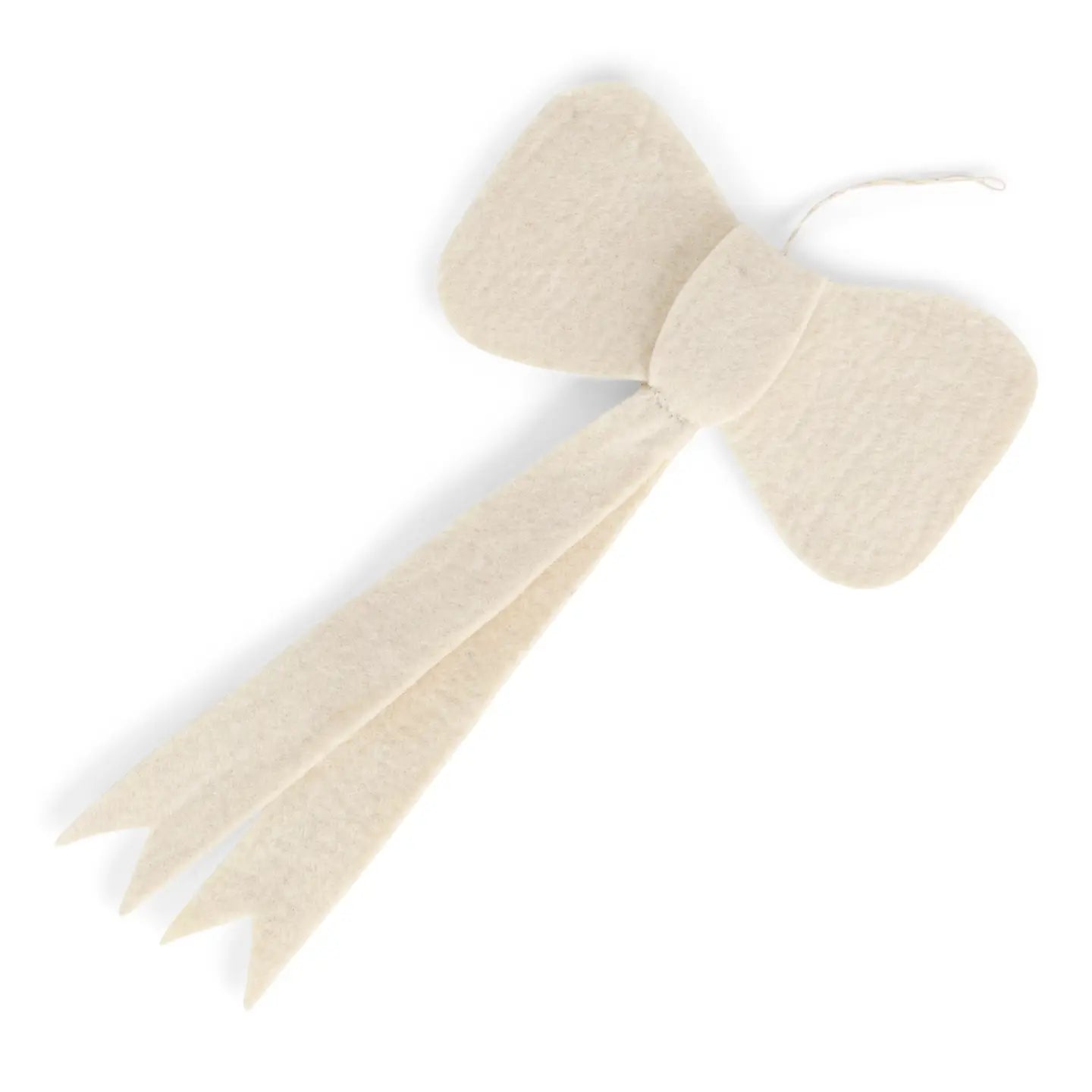 Felt White Bow Ornament | 2 Sizes
