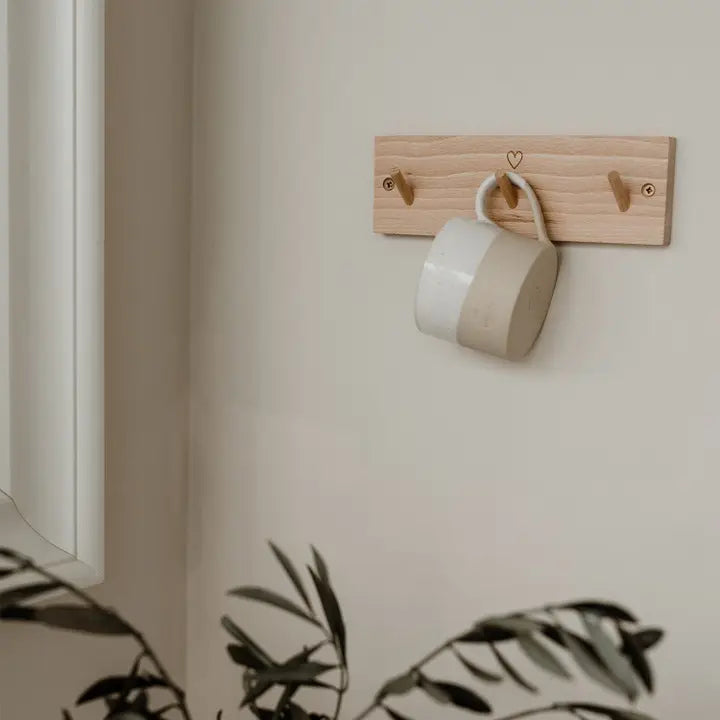 Wooden Heart Hooks