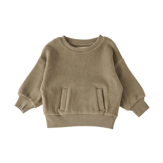 Teddy Fleece Sweatshirt | Moss