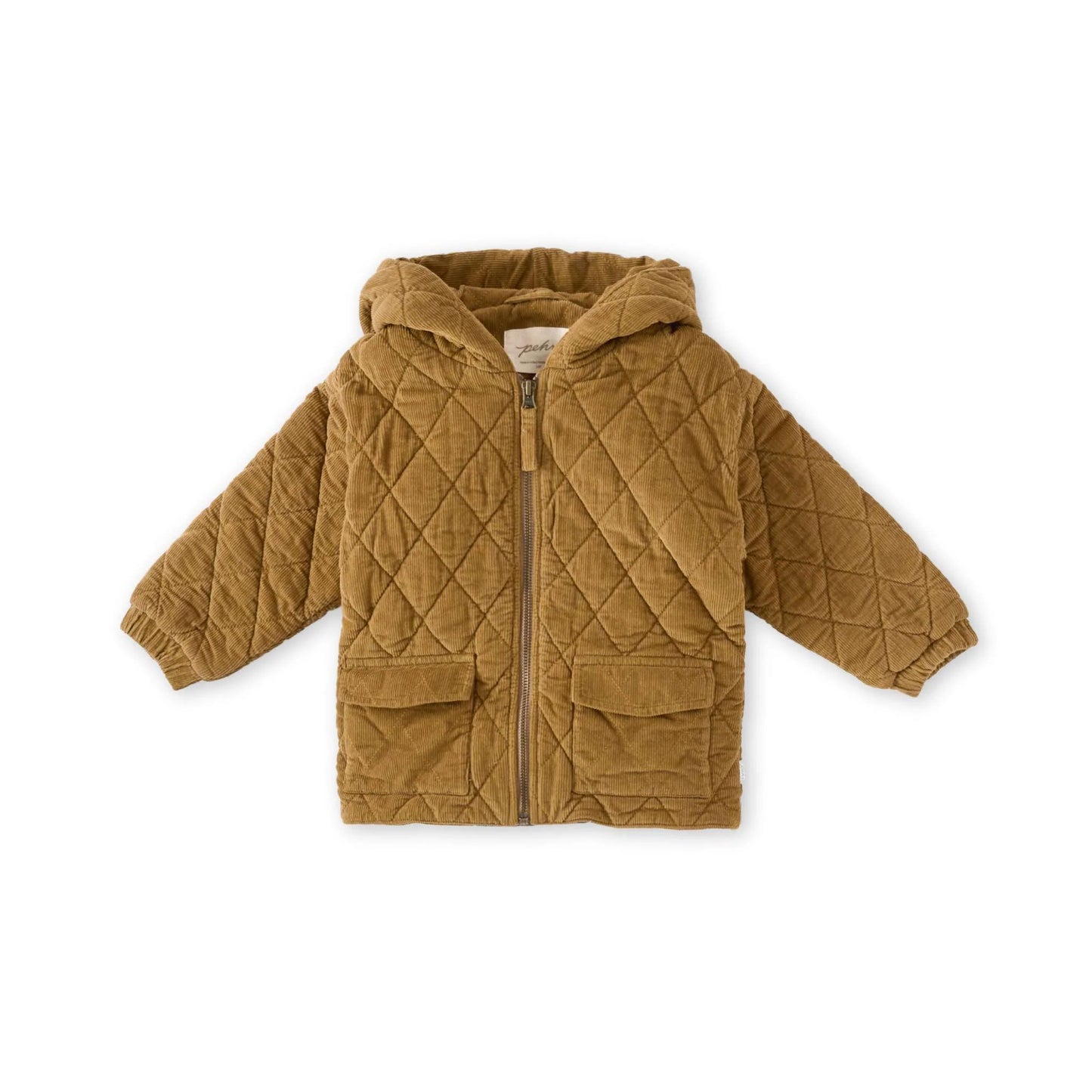 Corduroy Quilted Jacket | Ochre