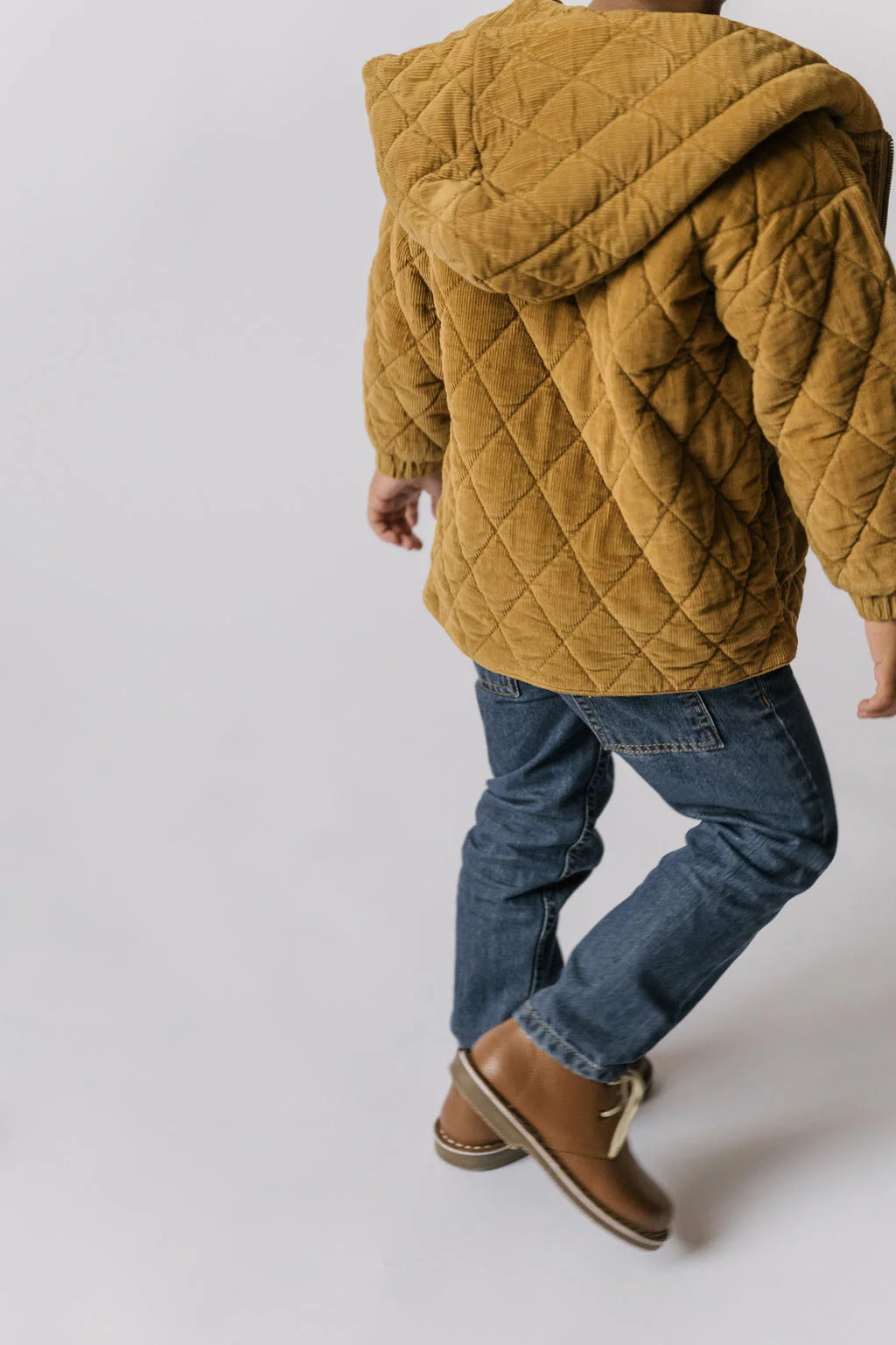 Corduroy Quilted Jacket | Ochre