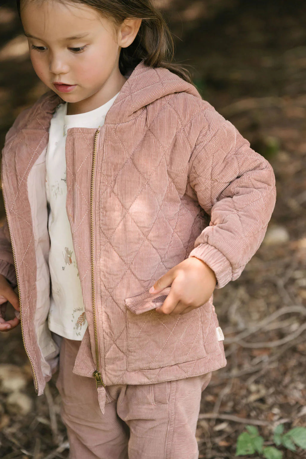Corduroy Quilted Jacket | Thistle