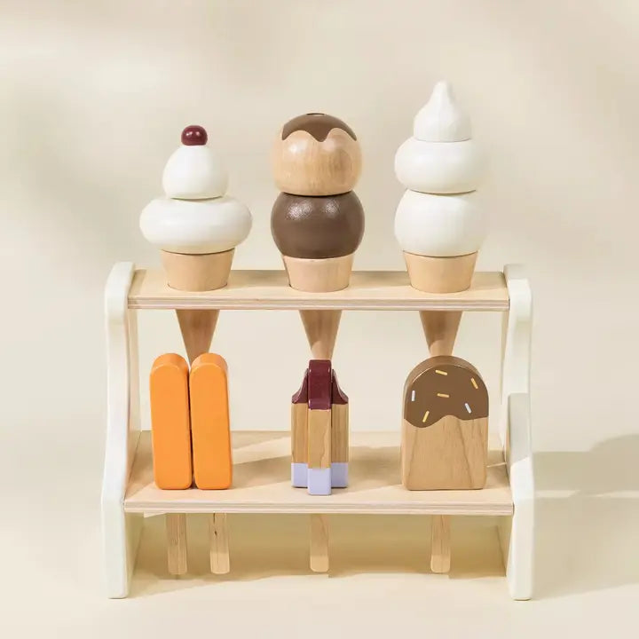 Wooden Ice Cream Set