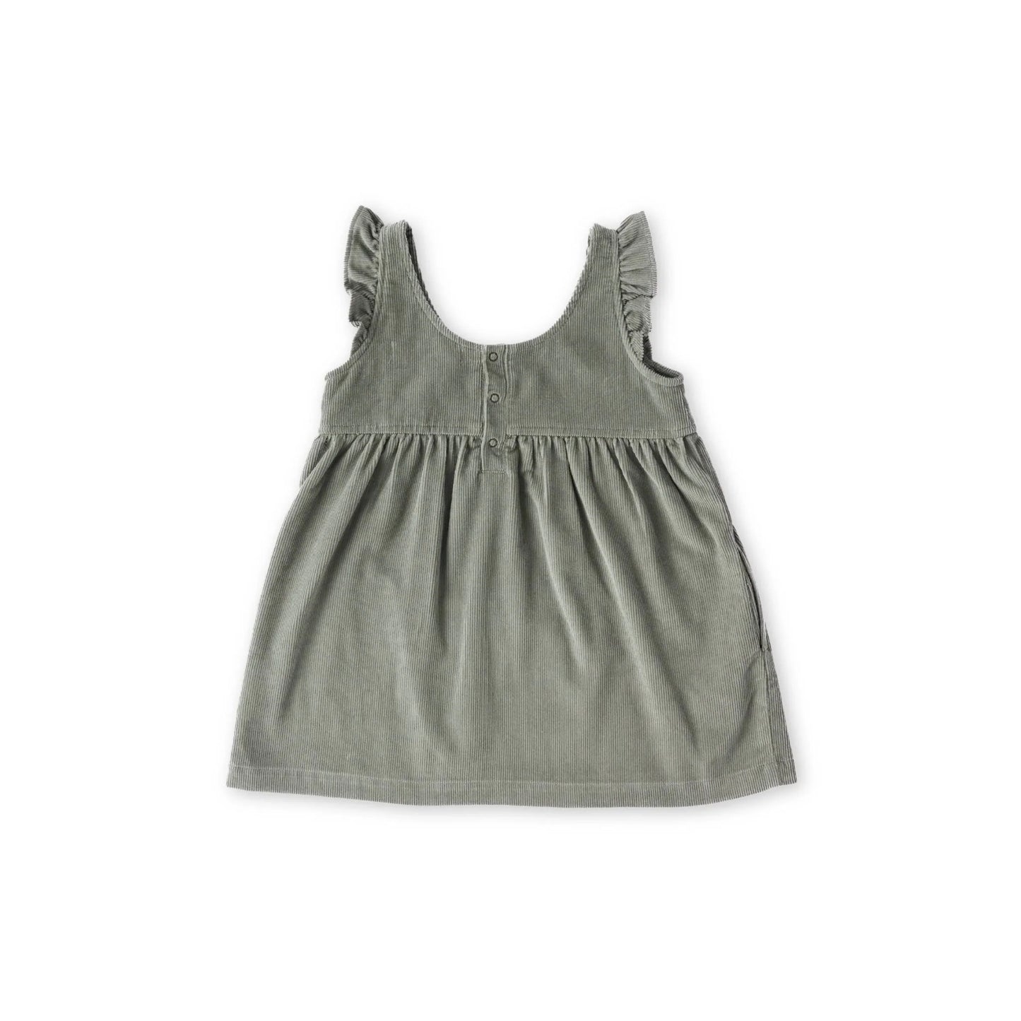 Corduroy Pinafore Dress | Sage