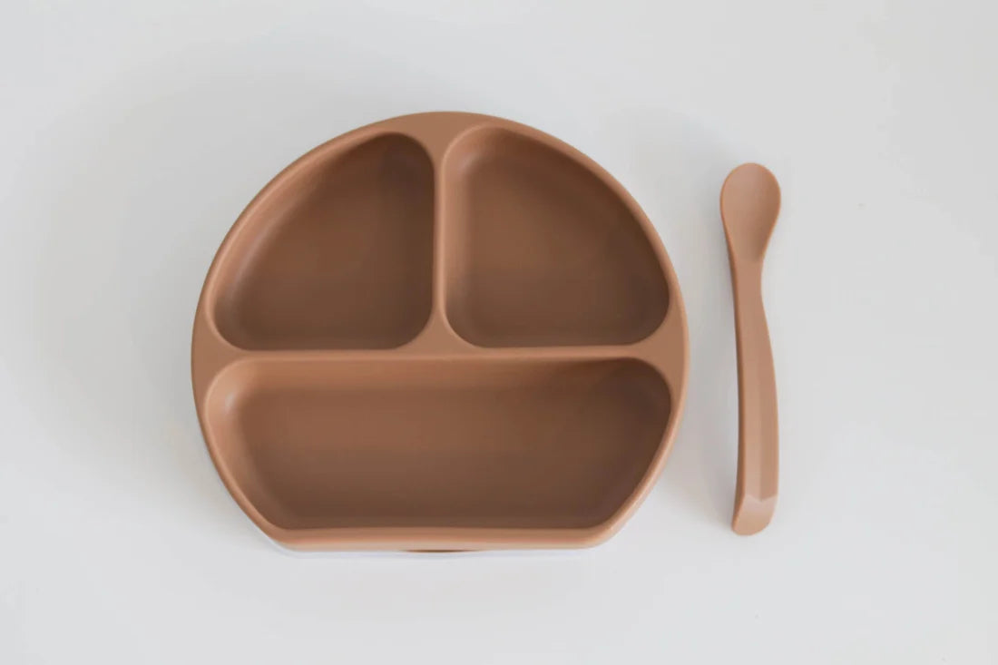 Silicone Plate, Lid & Spoon Set