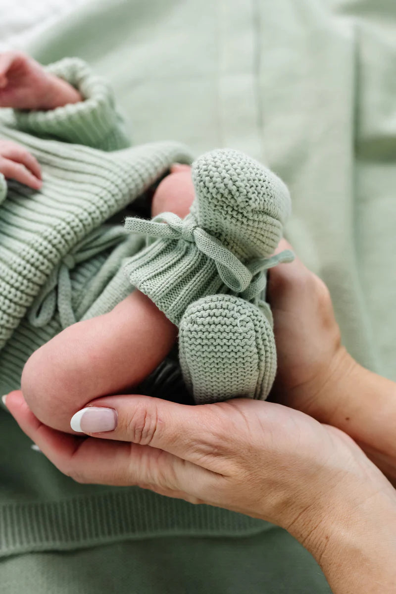 Knit Booties | Sage