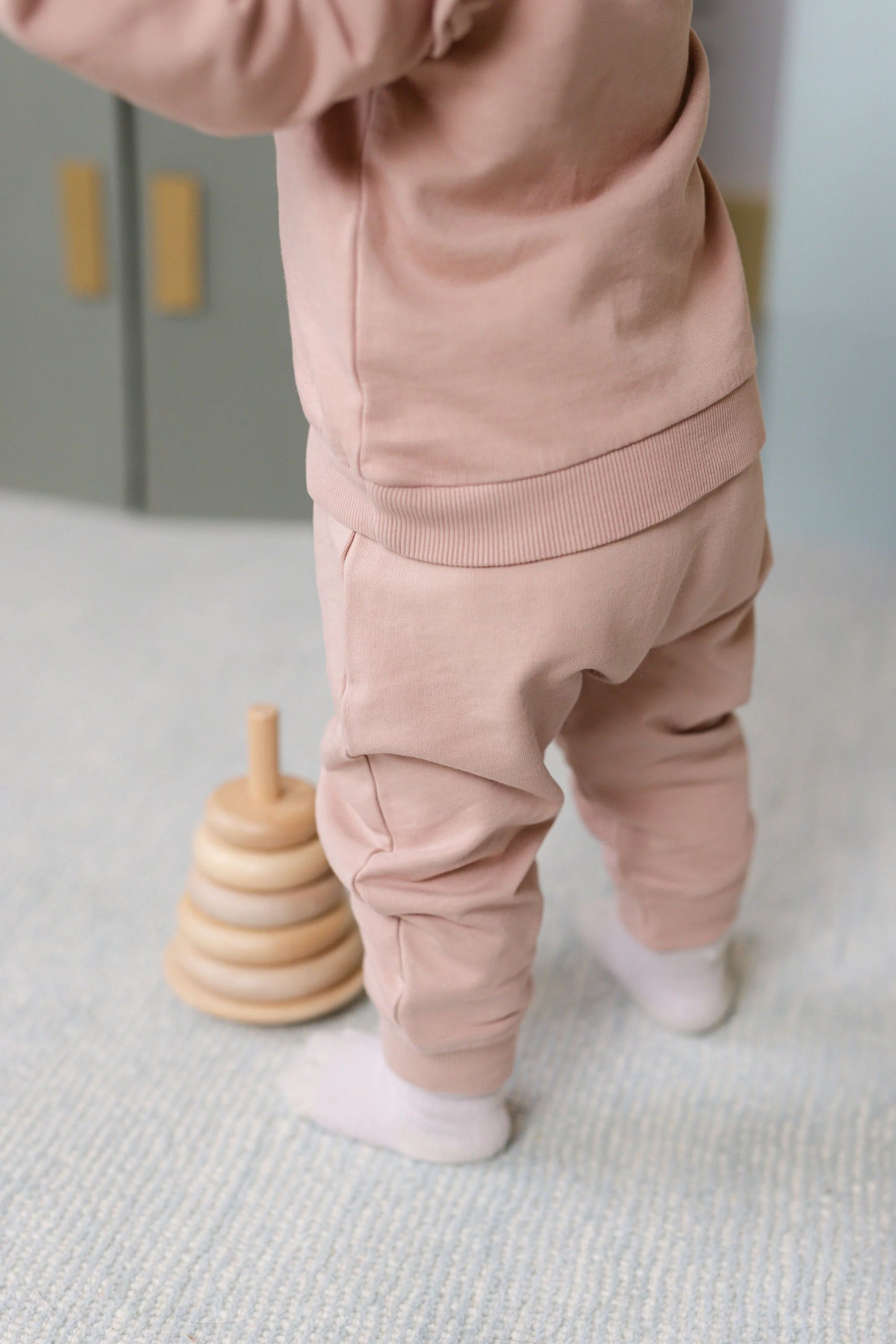 French Terry Harem Pant | Soft Peony