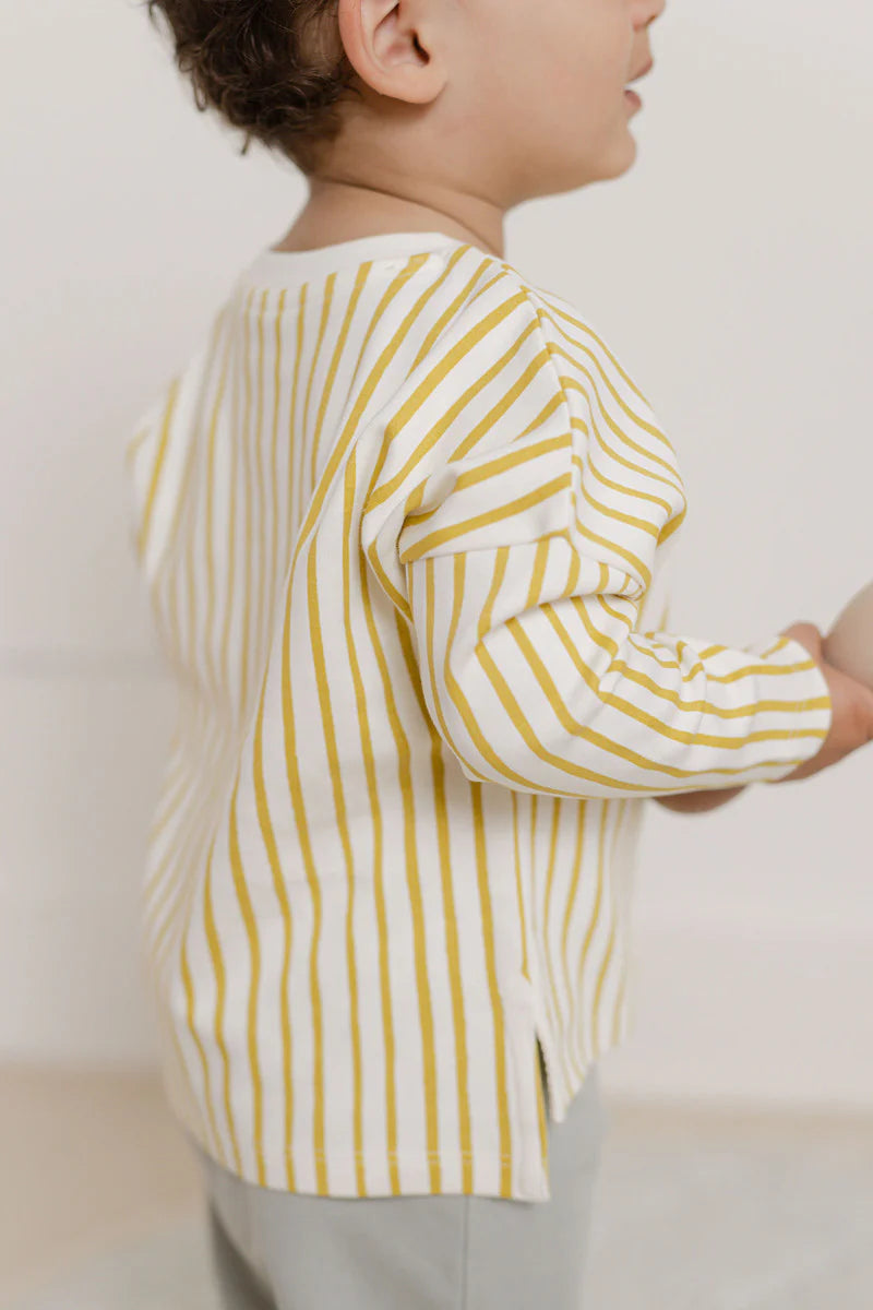 Stripes Away Long Sleeve Top | Marigold
