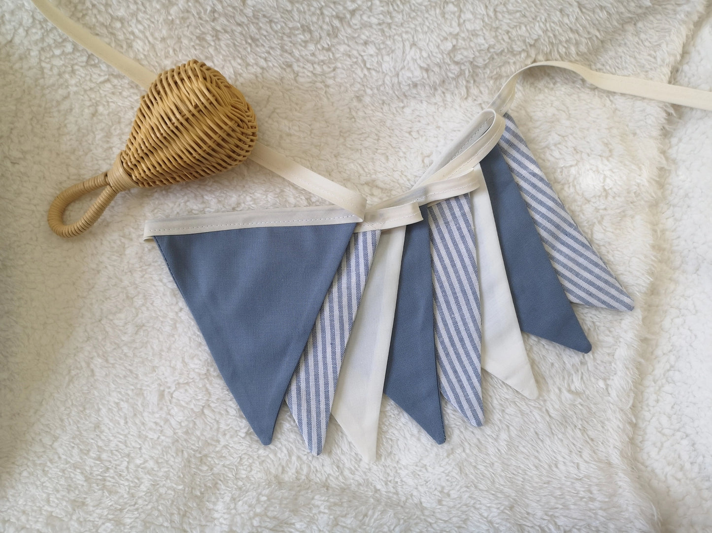 Linen Pennant Garland | Blue